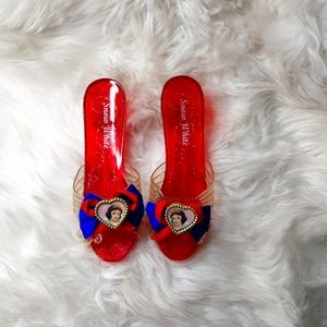 Disney Snow white slippers w/ ribbon